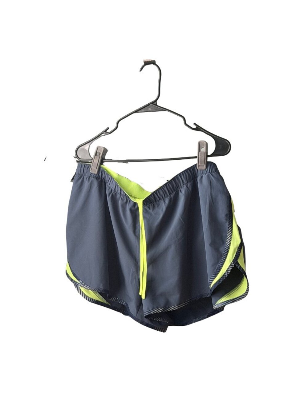 New Balance Blue and Green Lined Running Shorts Womens 2XL